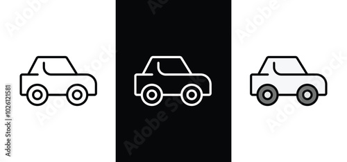 Car vector icon. Automobile symbol. Vehicle or auto simple flat illustration isolated.