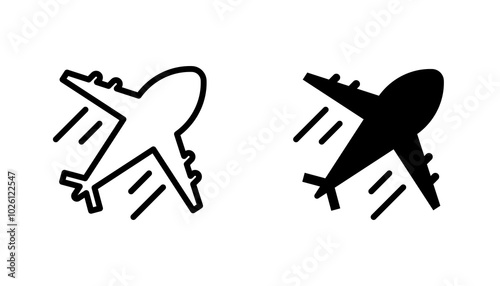 Airplane icon concept. Stock vector