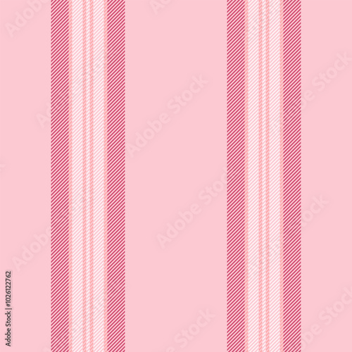 Dreamy lines fabric background, bold pattern seamless vertical. Cozy stripe texture vector textile in light and red colors.