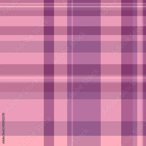 Mixed tartan texture plaid, folk textile check pattern. Comfort vector background seamless fabric in pink and red colors.