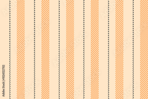 Tluffy fabric background textile, multicoloured texture lines seamless. Fribal pattern stripe vertical vector in bisque and orange colors.