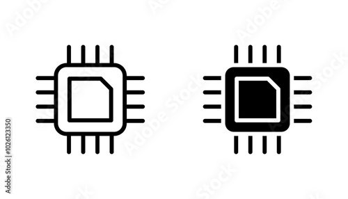 CPU icon concept. Stock vector