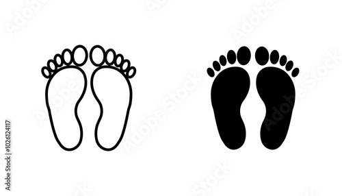 Foot icon concept. Stock vector