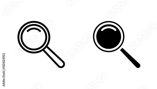 Loupe icon concept. Stock vector