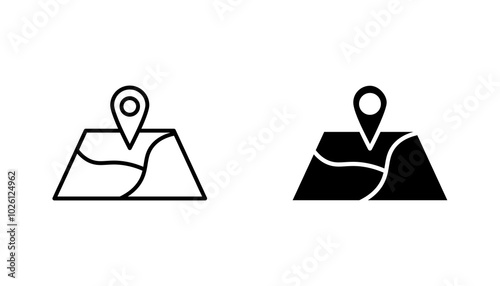 Map icon concept. Stock vector