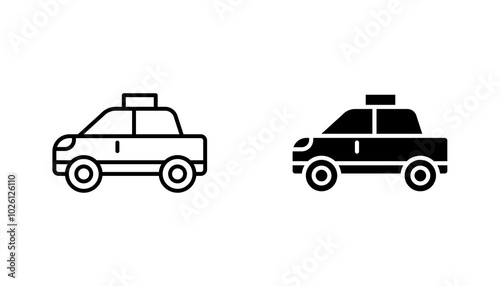 Taxi icons for web ui designs