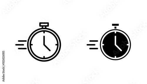 Time fast icon concept. Stock vector