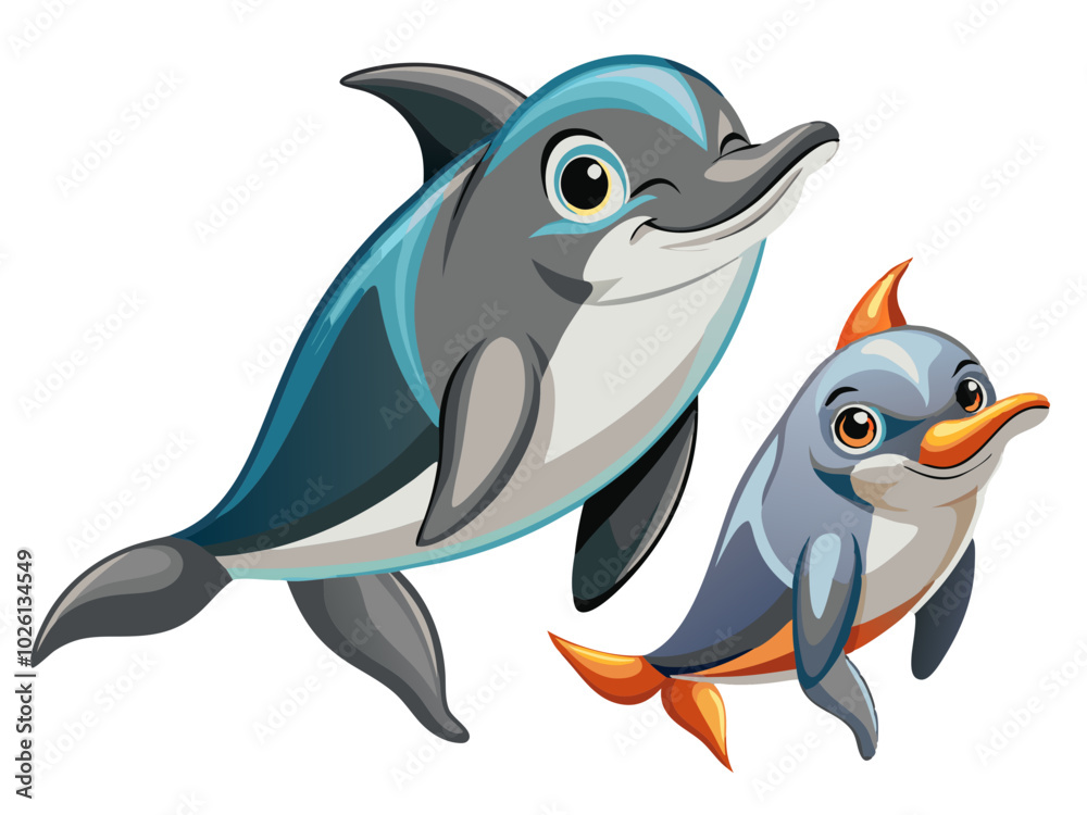 Fototapeta premium vaquita isolated vector, vaquita vector art isolated on white