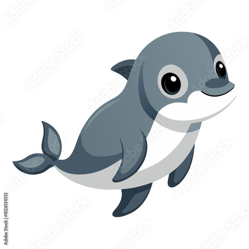cute vaquita  vector art, vaquita illustration vector isolated on white