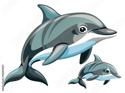 dolphin vector, dolphin illustration, vector illustration dolphin