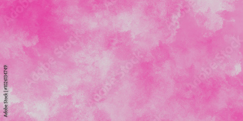 pink wall background. pink watercolor background painted empty smooth paper texture, Pink watercolor texture with fogg and clouds, abstract vintage seamless concrete dirty cement .