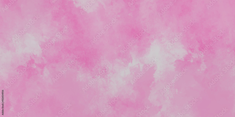 pink wall background. pink watercolor background painted empty smooth paper texture, Pink watercolor texture with fogg and clouds, abstract vintage seamless concrete dirty cement .