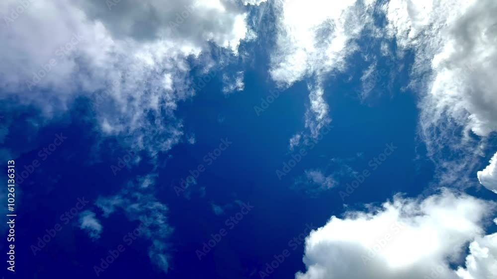 Time lapse of clouds in the clear sky