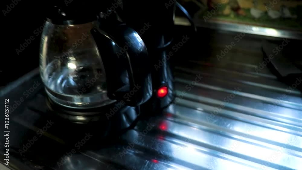 Making and preparing coffee in the morning with coffee maker. Making and preparing coffee in the morning with coffee maker.