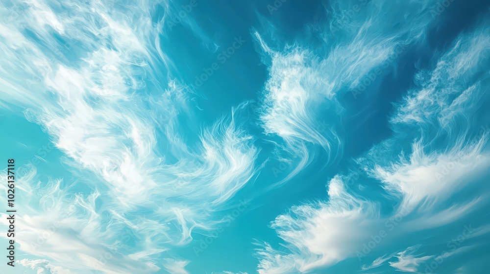 Abstract Blue Sky with White Clouds Abstract Blue Sky with White Clouds