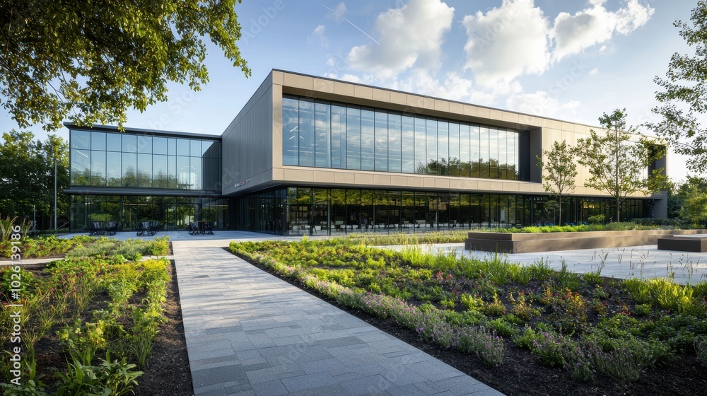 Modern Contemporary Office Building with Polished Finish Modern Contemporary Office Building with Polished Finish