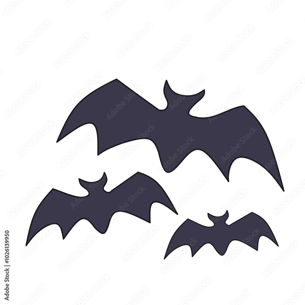 Fototapeta premium set of halloween bats
