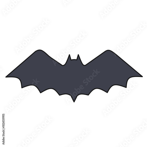 Set of halloween bat