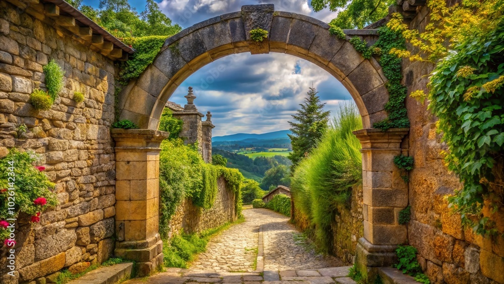 Stunning Archway Structure on the Camino de Santiago in Spain – Architectural Photography Stunning Archway Structure on the Camino de Santiago in Spain – Architectural Photography