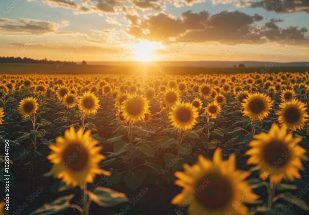 Obraz premium Sunflowers Sunset.