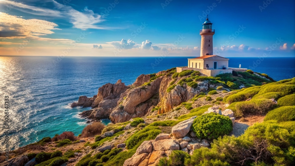 Stunning Lighthouse at Capo Ferro, Sardinia - Coastal Beauty and Island Vibes Stunning Lighthouse at Capo Ferro, Sardinia - Coastal Beauty and Island Vibes