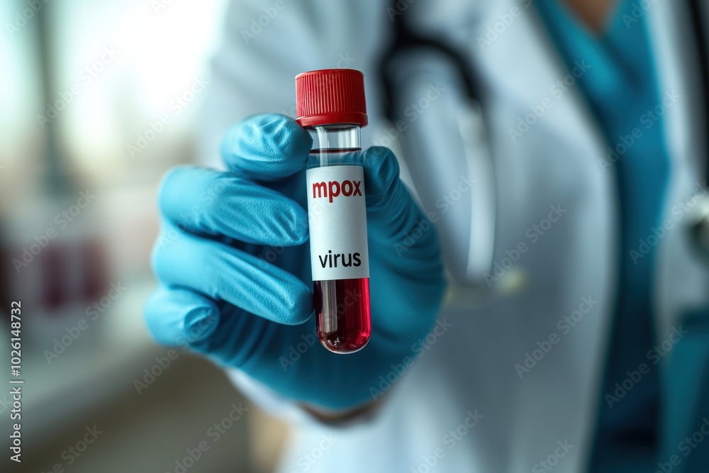 A close-up of the test tube with A close-up of the test tube with