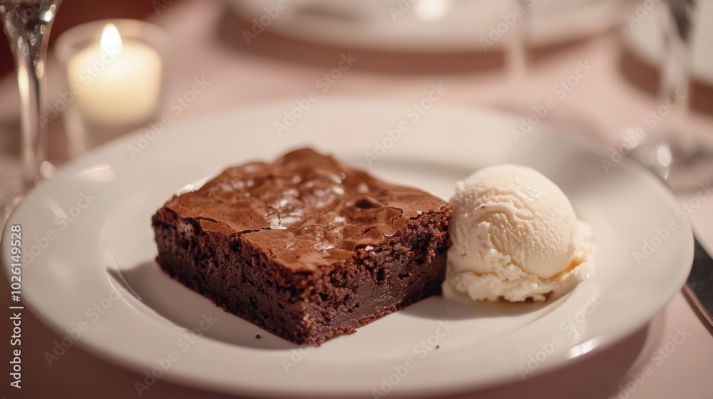Brownie with Ice Cream. Brownie with Ice Cream.