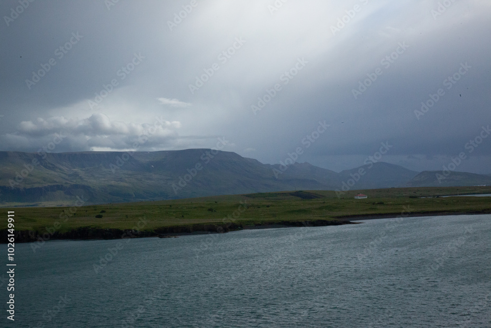 Cloud on a mountain in Iceland