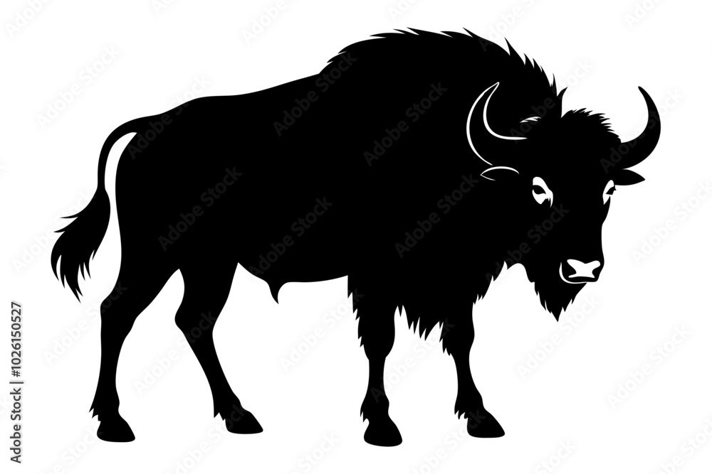 buffalo silhouette vector illustration