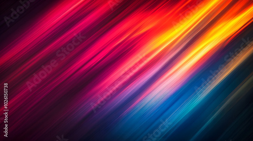 A vivid rainbow gradient background blending smoothly from red to violet