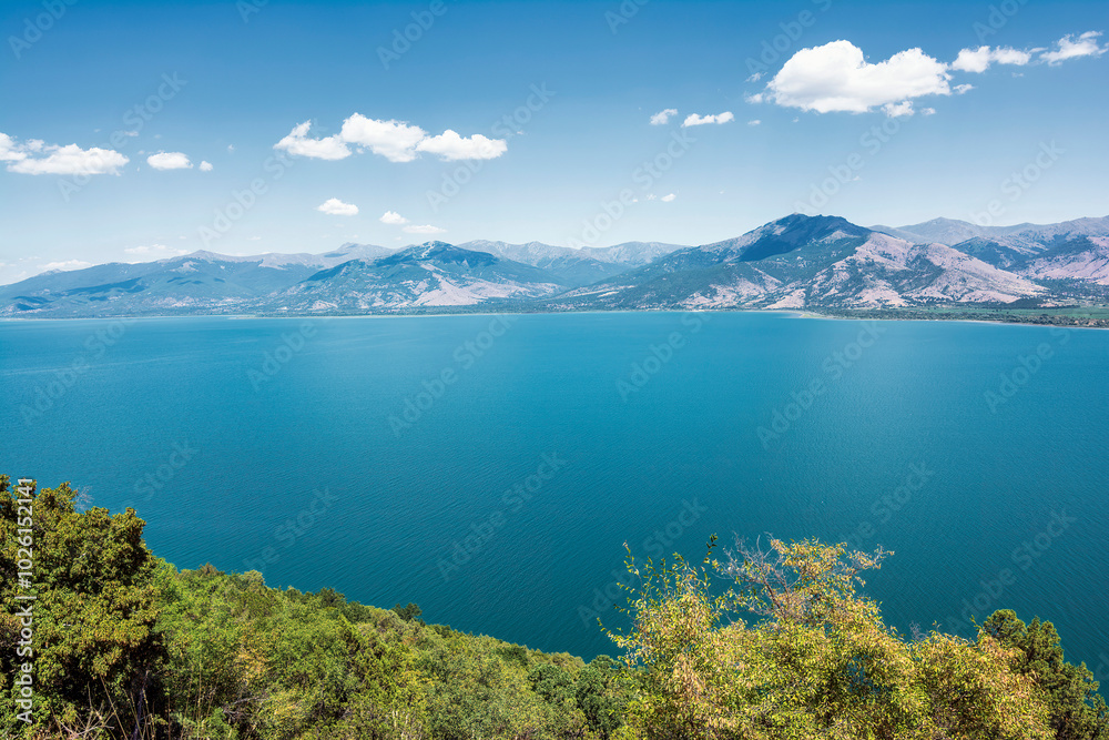 Lake Prespa Scenic View at Tripoint Border Lake Prespa Scenic View at Tripoint Border