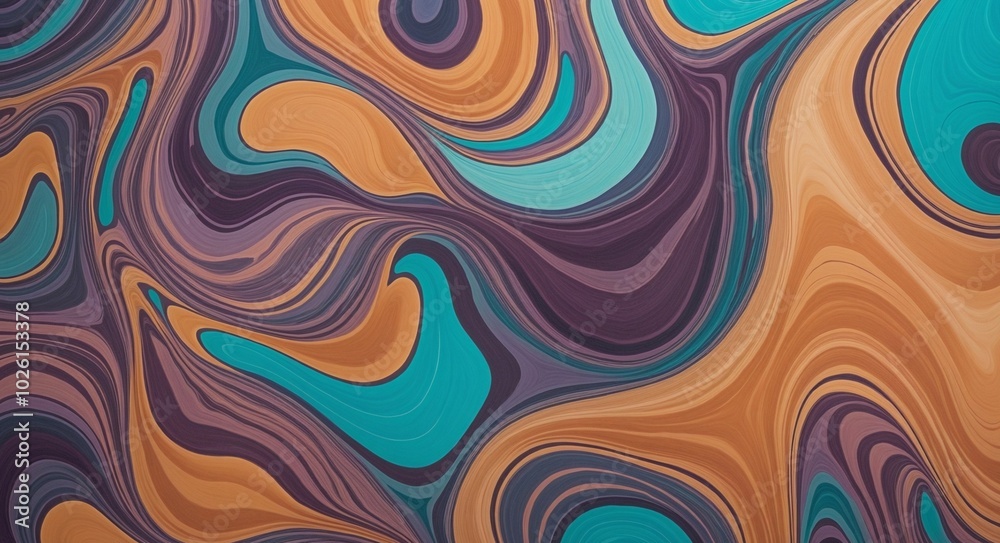 Bold Abstract Pattern with RebeccaPurple, Cyan, and Sienna Organic Shapes Bold Abstract Pattern with RebeccaPurple, Cyan, and Sienna Organic Shapes
