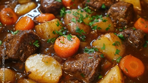 Beef Stew Close Up.