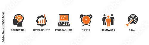 Hackathon icon - vector illustration . hackathon, brainstorm, development, programming, timing, speed, teamwork, goal, infographic, template, concept, banner, pictogram, icon set, icons