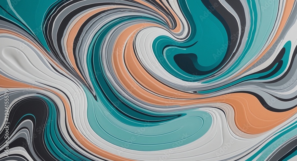 Bold Abstract Pattern with LightGray, Cyan, and LightGray Organic Shapes Bold Abstract Pattern with LightGray, Cyan, and LightGray Organic Shapes