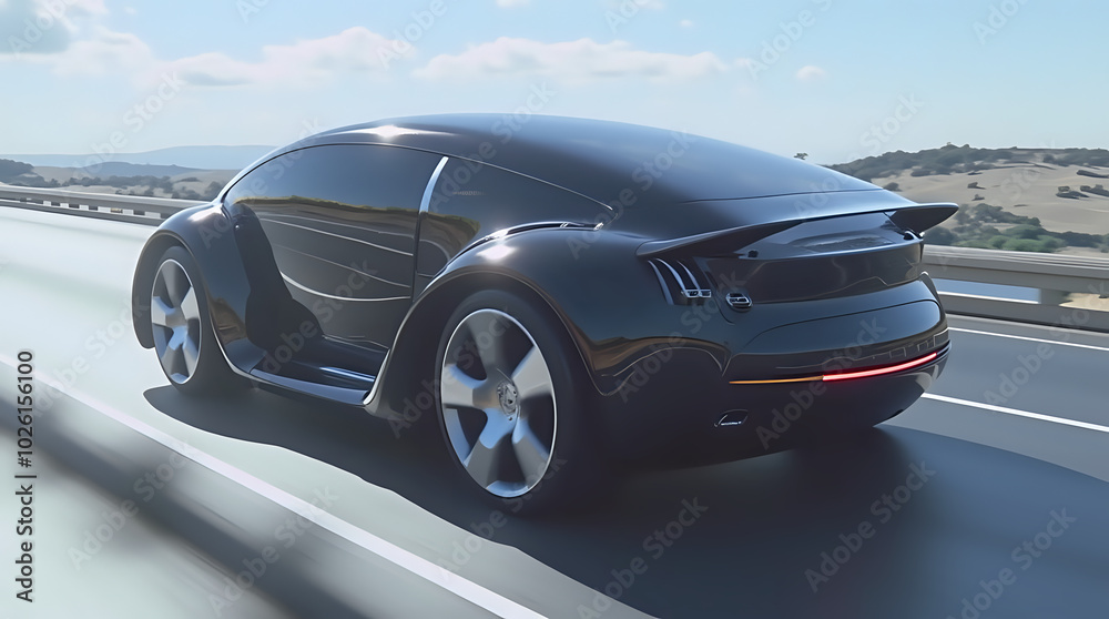 Naklejka premium Digital futuristic style automotive identification technology innovation and holographic vehicle for the automotive industry.