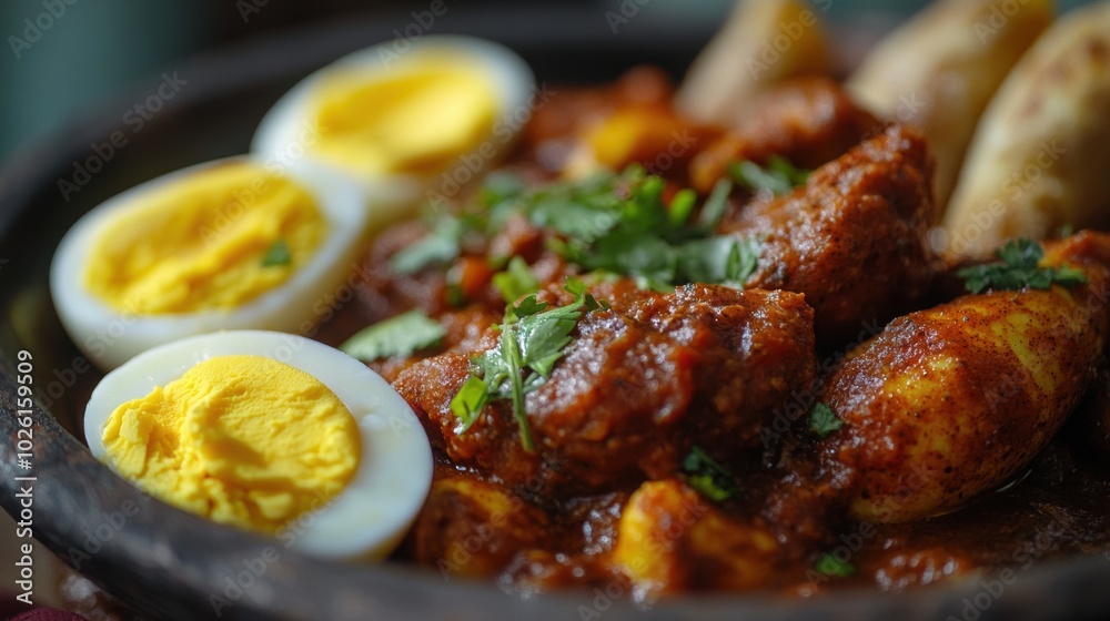 Egg Curry Closeup. Egg Curry Closeup.