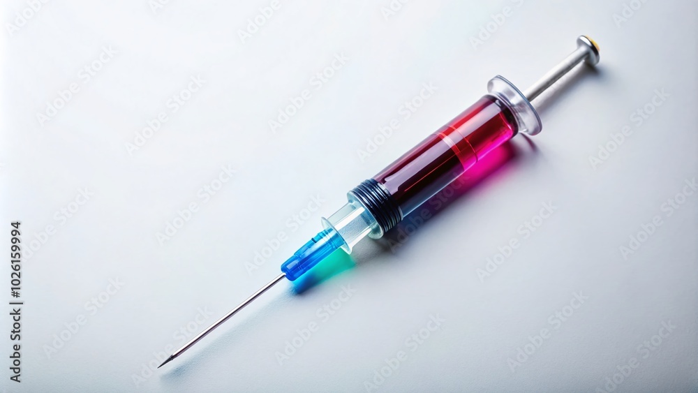 Syringe with Open Needle on White Background for Medical and Health Concepts Syringe with Open Needle on White Background for Medical and Health Concepts