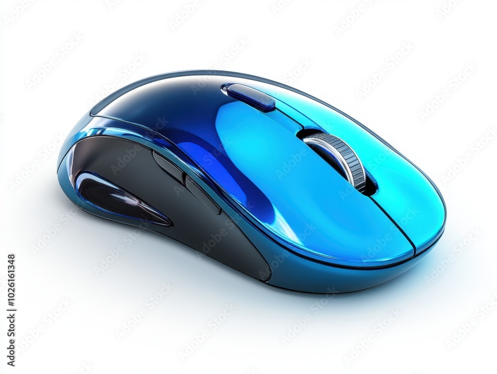 A wireless computer mouse, isolated on white background. A wireless computer mouse, isolated on white background.
