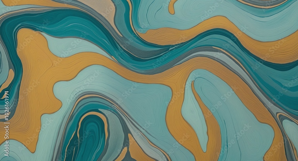 Bold Abstract Pattern with DarkGoldenRod, Cyan, and LightSeaGreen Organic Shapes Bold Abstract Pattern with DarkGoldenRod, Cyan, and LightSeaGreen Organic Shapes