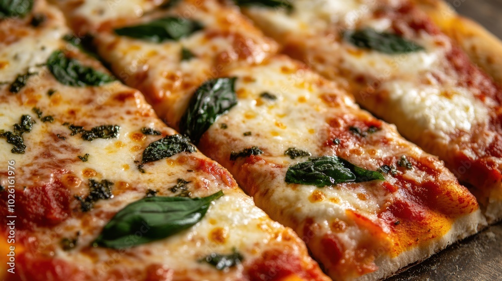 Pizza Margherita Close-up. Pizza Margherita Close-up.