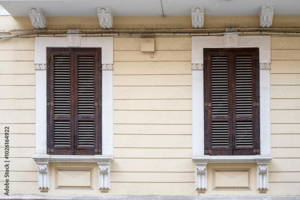 Fototapeta premium Building facade in the Umbertino district of the city of Bari in Italy