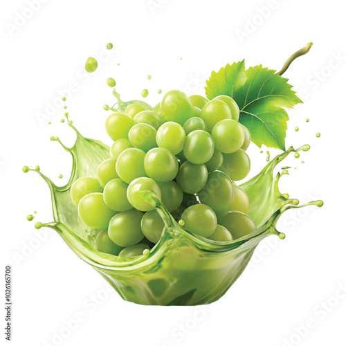 fresh grapes splash png design 