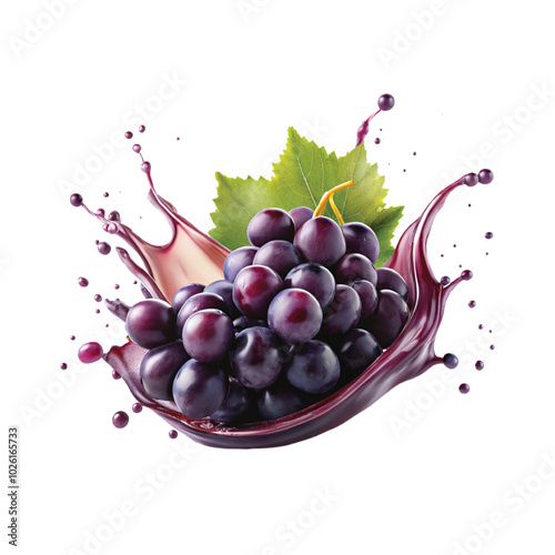 fresh grapes splash png design 