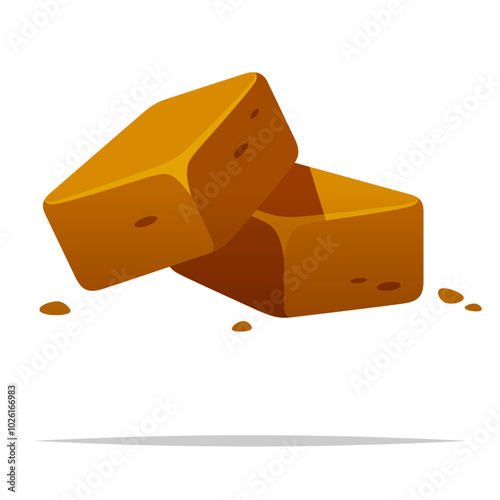 Bouillon cubes vector isolated illustration