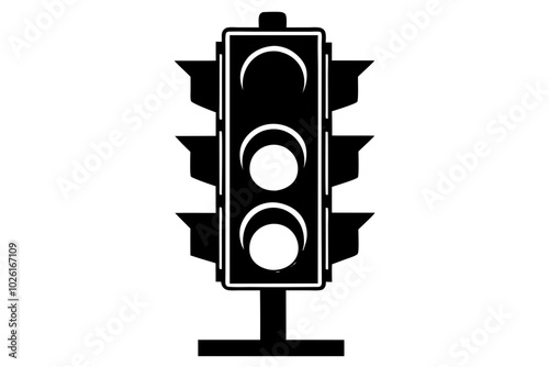 Traffic Light silhouette vector, Traffic Light icon illustration