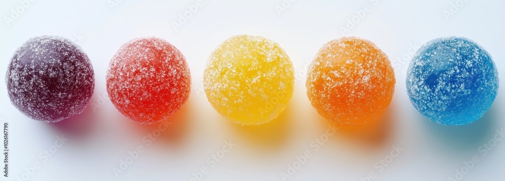 Close-up View of Colorful Gummy Candies Close-up View of Colorful Gummy Candies