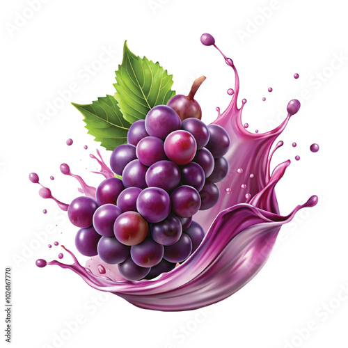 fresh grapes splash png design 