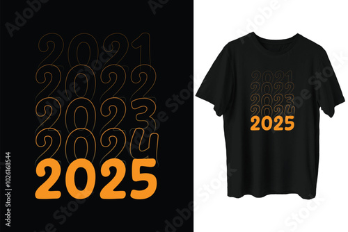 happy new year t-shirt design