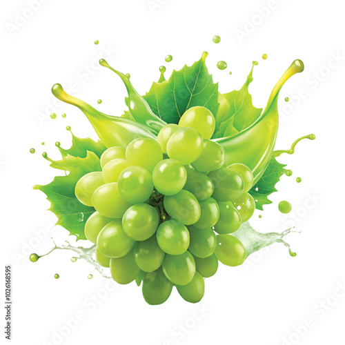 fresh grapes splash png design 